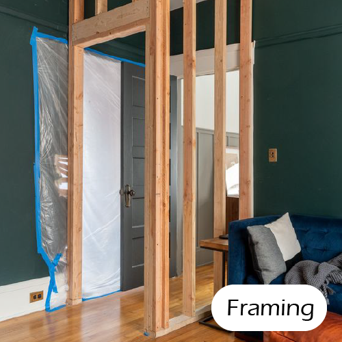 At our carpentry service, we do framing for you